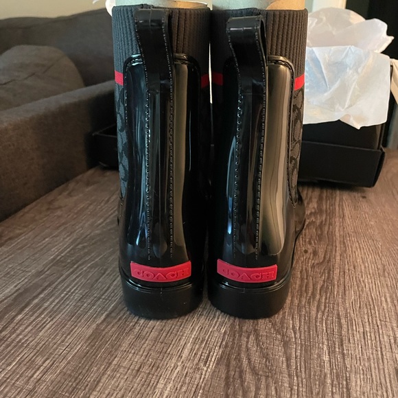 NWT Coach Rubber Rain Bootie - Picture 4 of 8